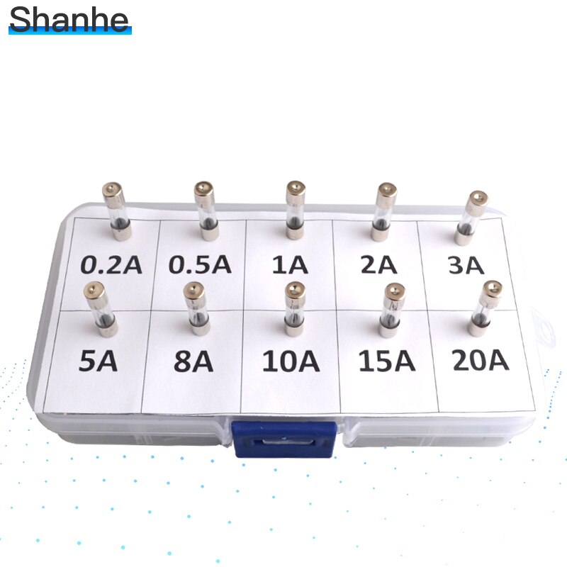 ! 100Pcs Set 5X20 Mm Quick Blow Glaszekering Gevarieerd Kits,Fast-Blow Glas Zekeringen