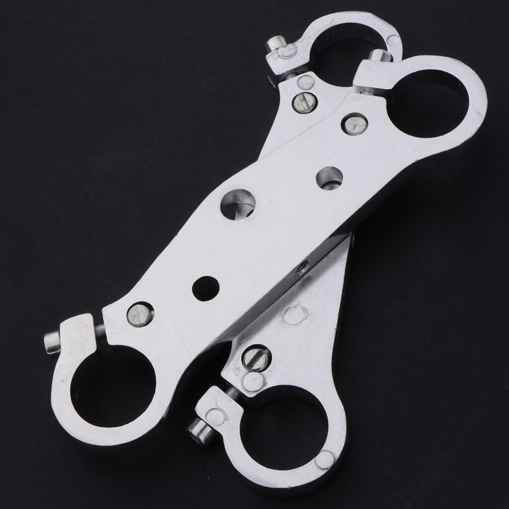 2 Pcs Heavy Duty Front Upper Triple Tree Steering Stem Fork Clamp 1&quot;