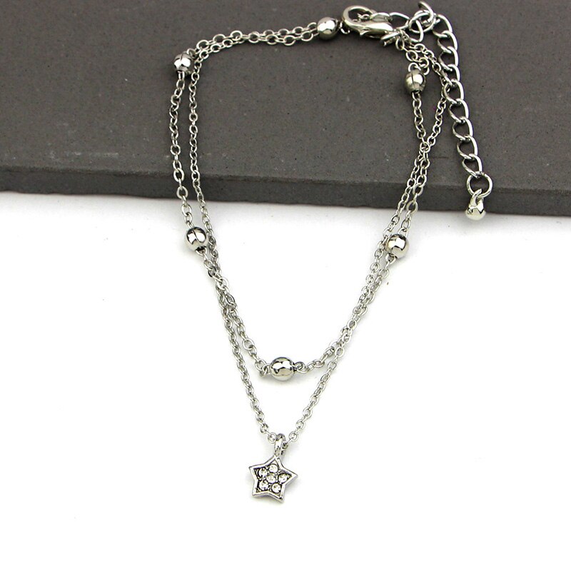 Boho ketting beenarmband ster hanger enkelbandjes voor vrouwen glow in dark enkelbandje armband sieraden enkelbandje tobilleras pulsera para: Stijl 3 st