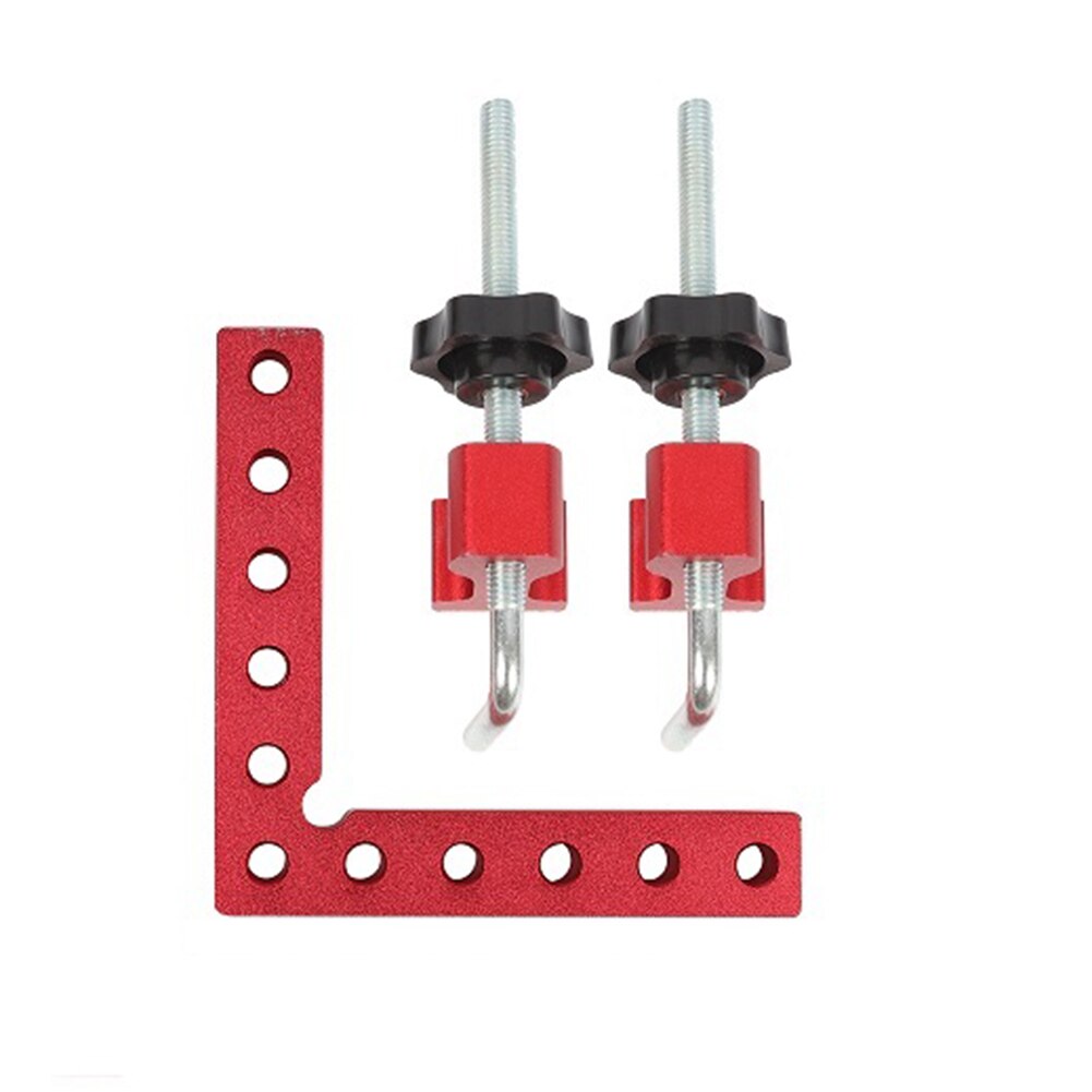 Aluminum Alloy Woodworking Right Angle Ruler Right Angle 90 Degrees L-Shaped Auxiliary Fixture Positioner Clips
