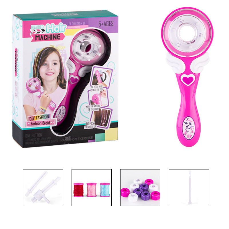 Elektrische Automatische Haar Vlecht Diy Stijlvolle Vlechten Kapsel Tool Twist Braider Machine Weave Roller Pretend Kids Speelgoed: A