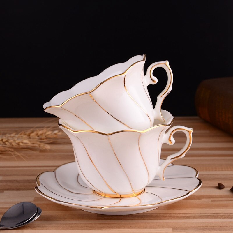 200ml europese koffiekopjes schoteltjes van bone china, keramische kop koffie