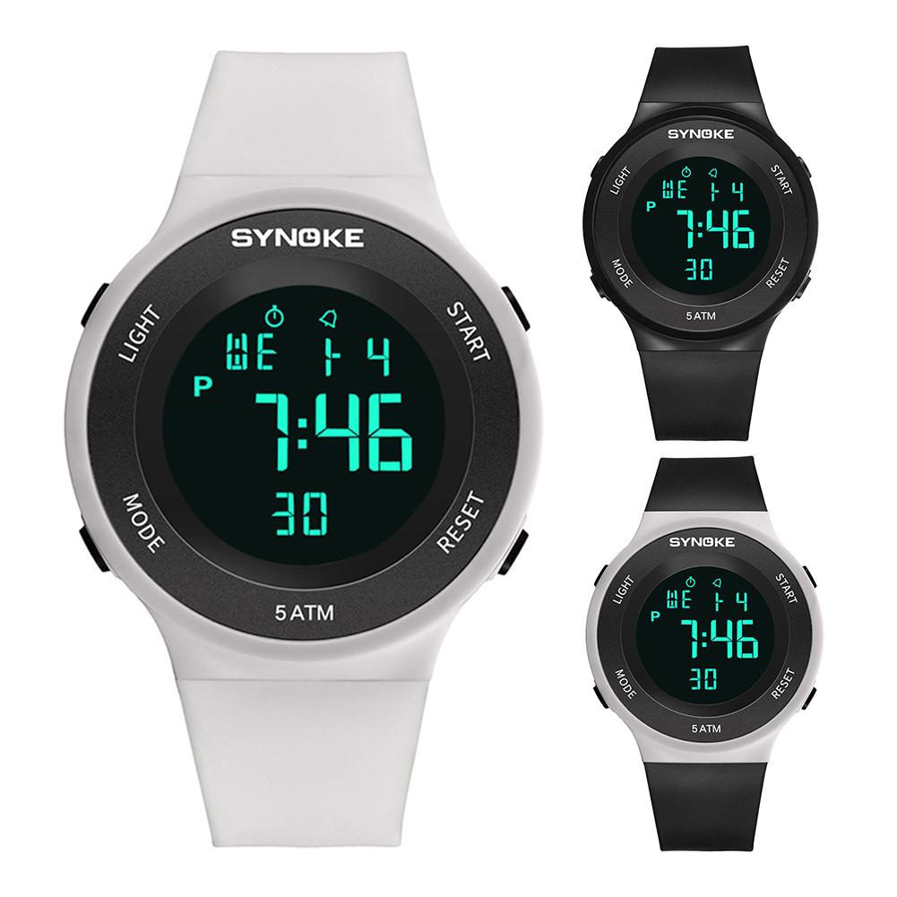 Unisex heren dames horloges outdoor waterdicht alarm plastic band datumweergave sport polshorloge