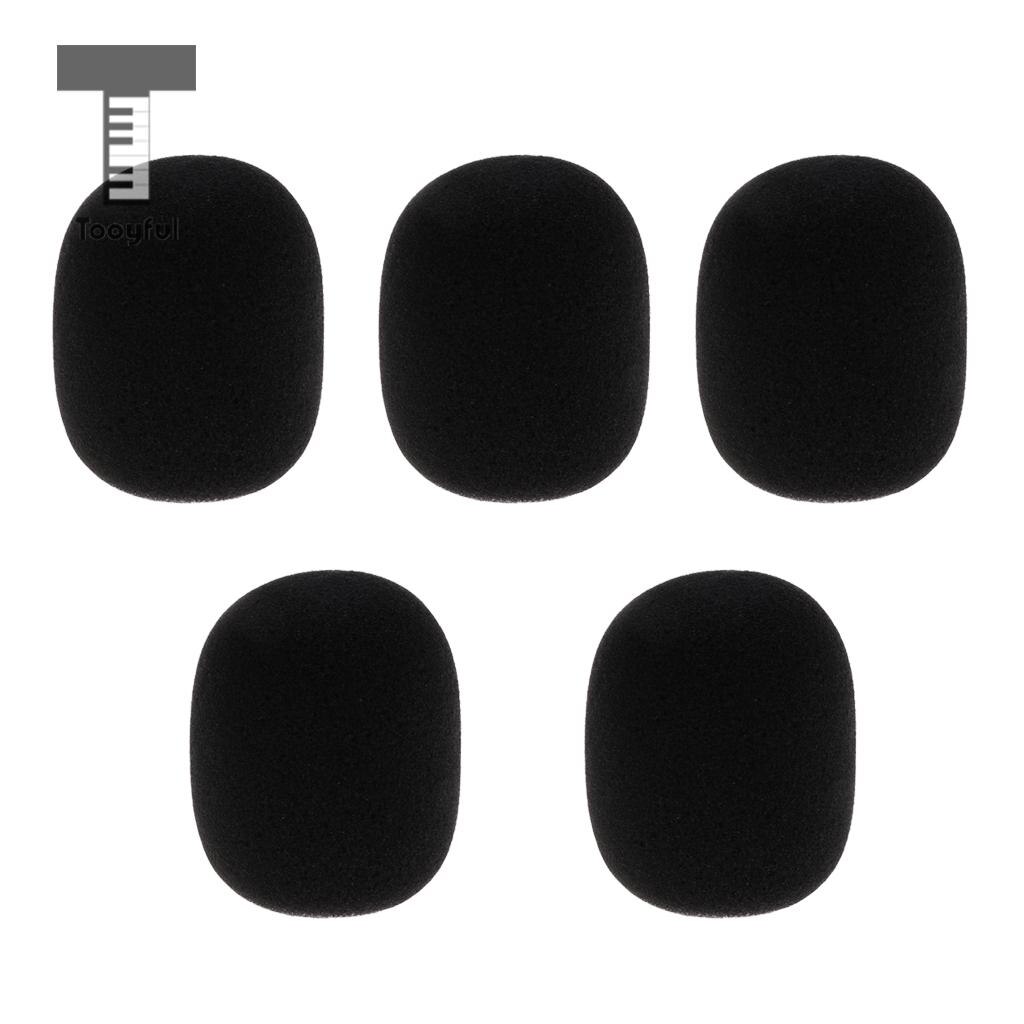 Tooyful 5 Pcs Microfoon Shield Cover Voorruit Cap Revers Microfoon Mic Voorruit Zwart