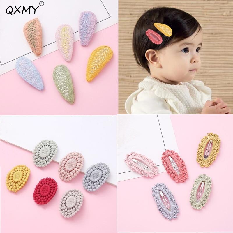 Qxmy meninas hairpins grampo de cabelo bebê pino crianças doces cor headwear crianças acessórios bonitos bandana