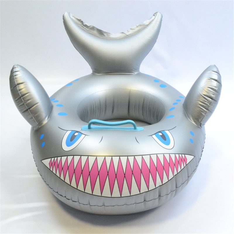 Baby Kids Seat Float Summer Outdoor Beach Pool Inflatable Cartoon Shark Whale Dolphin Swimming Seat Float Boat Water Fun Toys