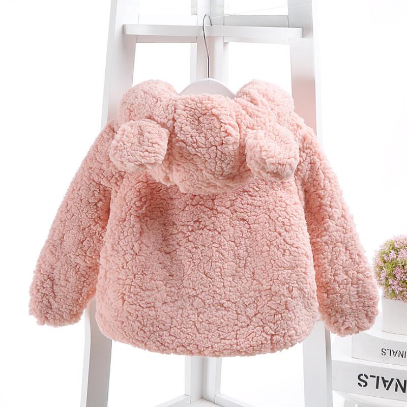 Baby meisjes winterjassen imitatiebont fleece jas kinderjas capuchon outfit kinderjas voor meisjes kleding  jw6793