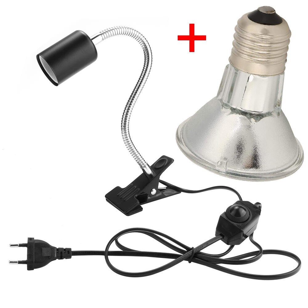 UVA + UVB Schildkröte Aalen Lampe Reptil Heizung Birne Volle Spektrum Fördern Appetit Reptil Heizung Licht Voll Spektrum Lampe d30: 25W Kit EU Plug