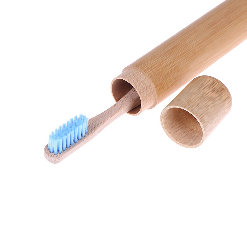 1pc bambusrør kull tannbørste naturlig fiber ultra myk bambus kull børste tenner rengjøring