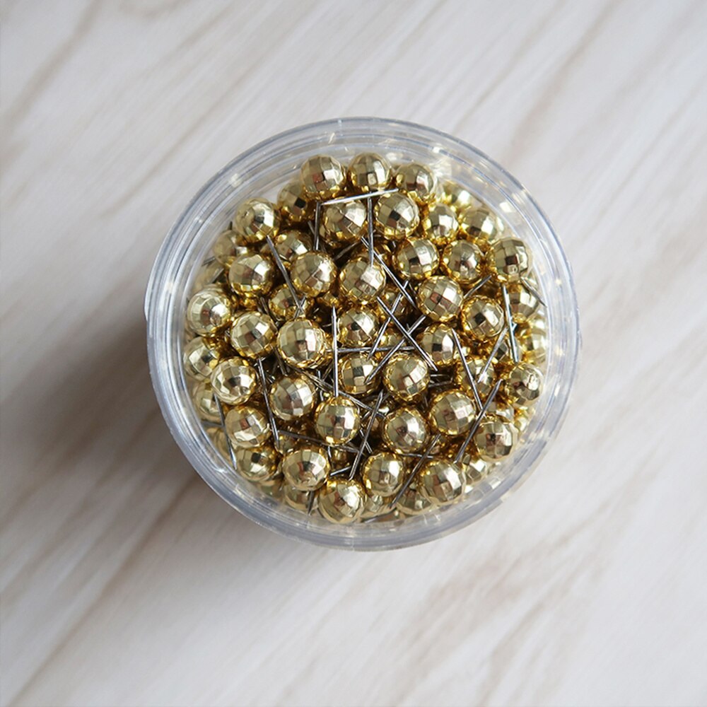 400 Pcs Spelden Ronde Voetbal Lijnen Grond Pins Decoratieve Punaise Supplies Golden Leuke Tekening Pin Gouden
