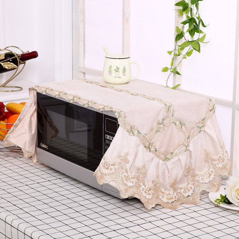 Microwave Oven Cover Garden Lace Cloth Cover, Oil Proof, Dustproof And Washable Korean Electric Oven Cover: B currency