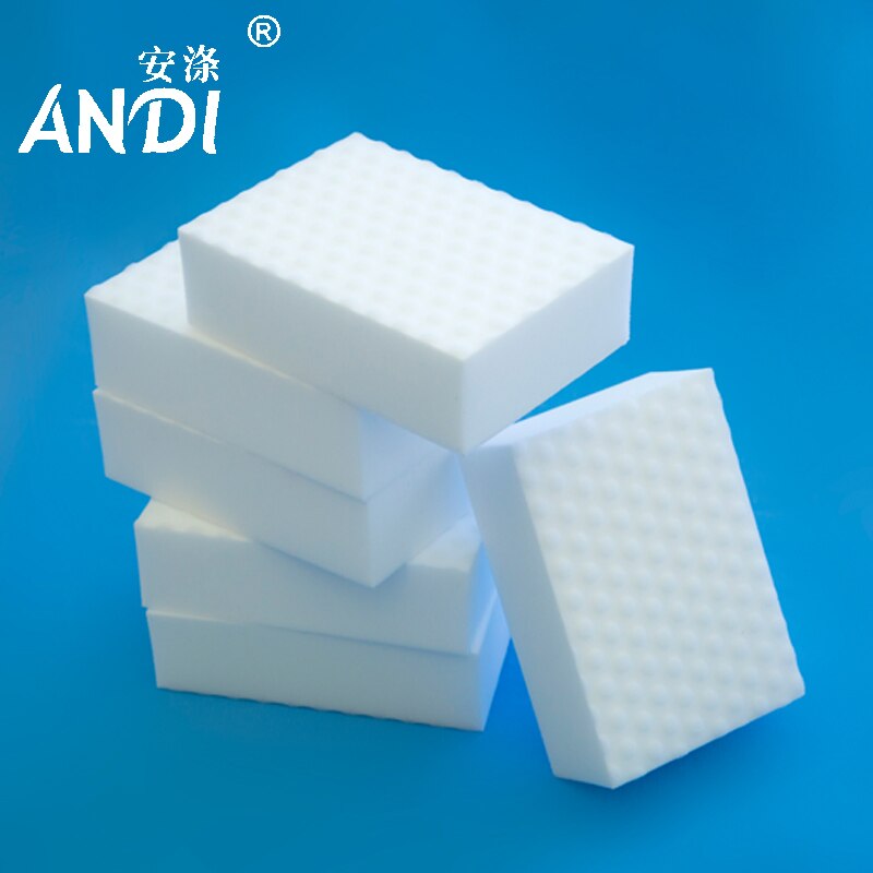 ANDI 100 stks/partij Dubbele Gecomprimeerd spons Magische Spons Gum nano Melamine Cleaner voor Keuken Schoonmaken 10x6x2cm