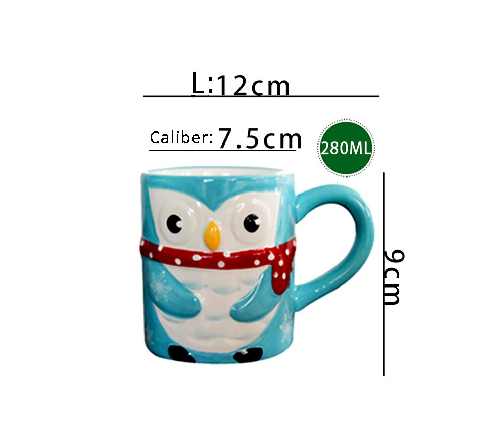 Plato de cerámica de Papá Noel para niños, vajilla de Navidad de dibujos animados, taza con , placa de pingüino Underglaze, novedad de: 4