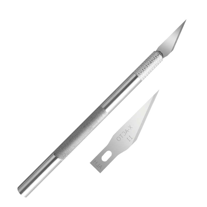 1 Knife Handle with 10pcs Blade Replacement 11A# Wood Cut Paper Knife PCB Repair Scalpel Knife DIY Cutting Tool Clean OCA Tool