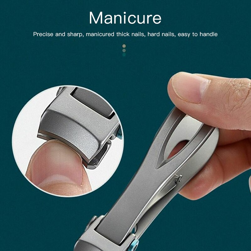 Nail Clippers Stainless Steel Wide Jaw Opening Manicure Fingernail Cutter Thick Hard Ingrown Toenail Scissors For Thick Nails