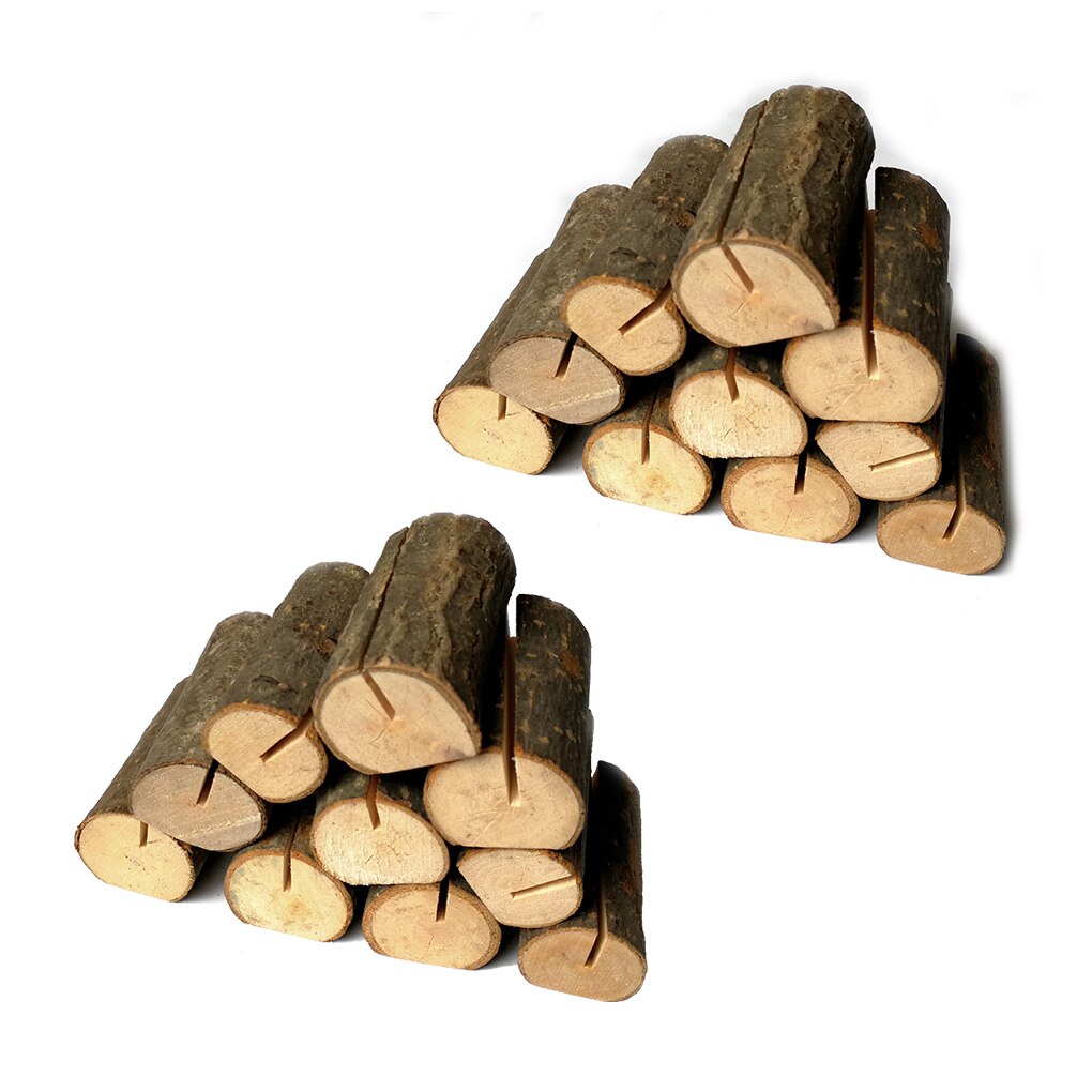 20 Stuks Houten Tafel Nummer Stand Plaats Kaarten Houders Halfronde Foto Map Bruiloft Handwerk Artikel Dwarse Groef: Default Title