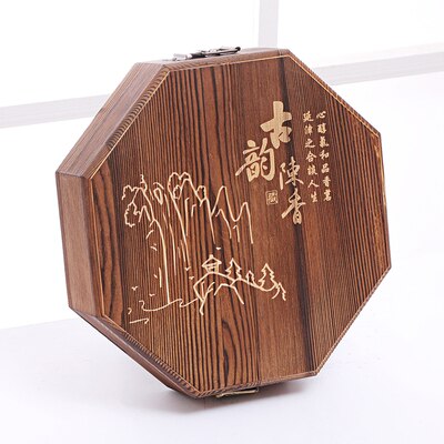 XMT-HOME Grenen Hout Thee Dienblad Voor Puer 357G Houten Opbergdoos Puer Thee Doos 1 Lagen Houten Pallet 1pc: one layer 3