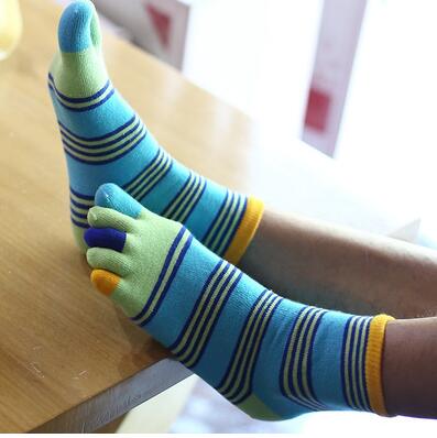 Automne et hiver hommes garçons doux couleur dessin animé cinq doigts orteil chaussettes hommes coton chaussettes hommes chaussettes: 4