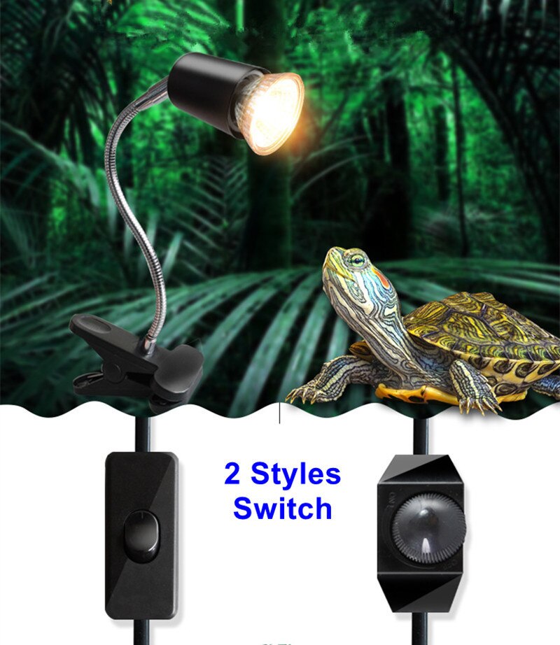 Aquarium Reptile Basking Lamp Holder for Turtle Lizard Habitat Ceramic UVB/UVA Heat Bulb Lamp Clip Holder E27 Base