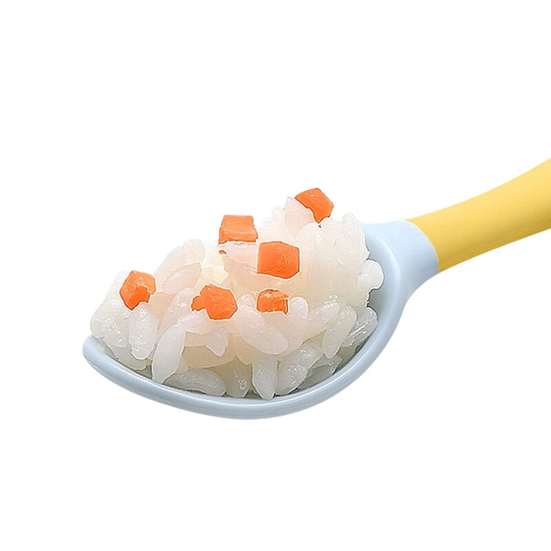 Baby Spoon Fork Set Toddler Infant Bendable Silicone Soft Spoons Learning Tableware Safe Feeding Flatware with Storage Box