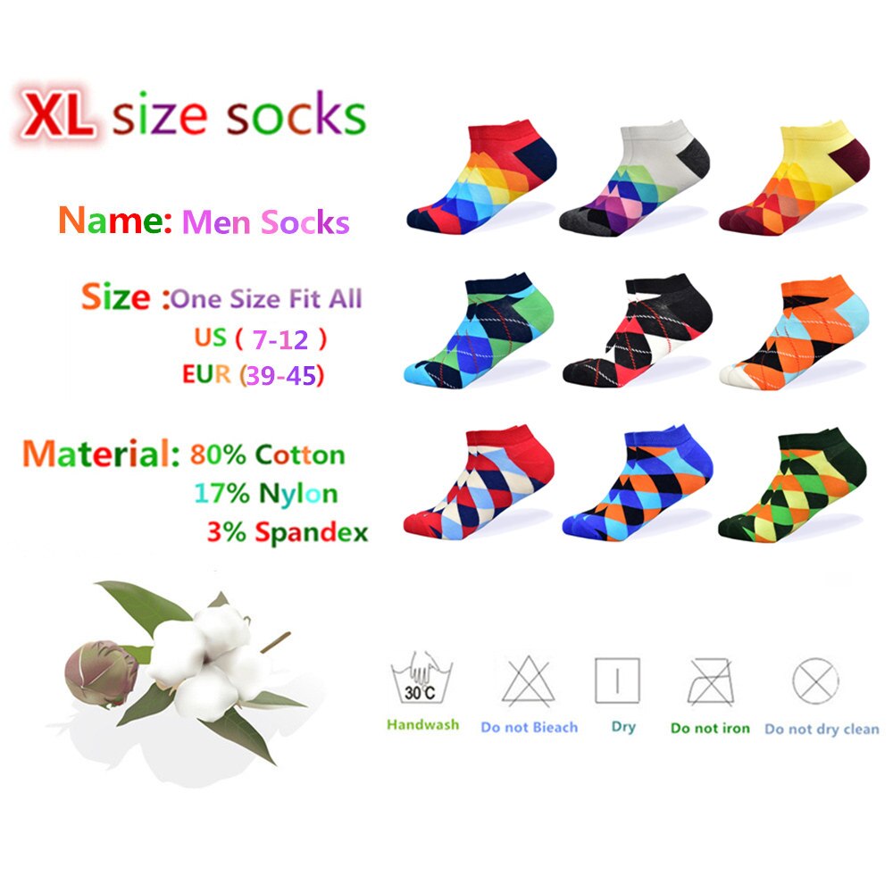 hommes chaussettes dernière décontracté bateau chaussettes court été respirant heureux couleur coton chaussettes hommes