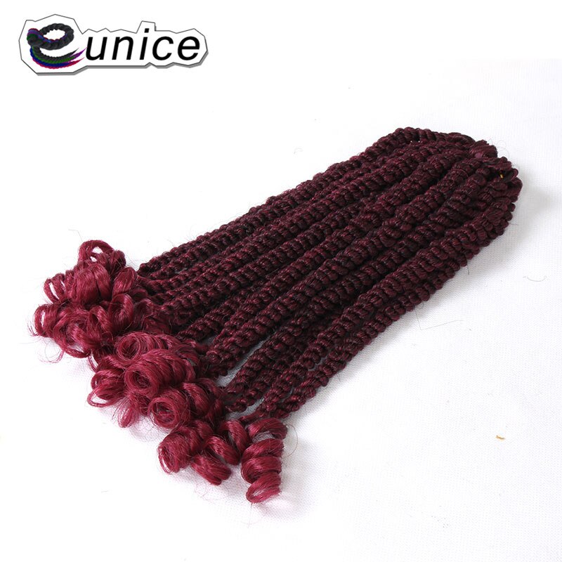 Eunice-Extensions de tresses synthétiques havane au Crochet, en Fiber de haute température, 1 pièce, 1B/27/BUG: T1B / Bourgogne / 1 Pcs/Lot
