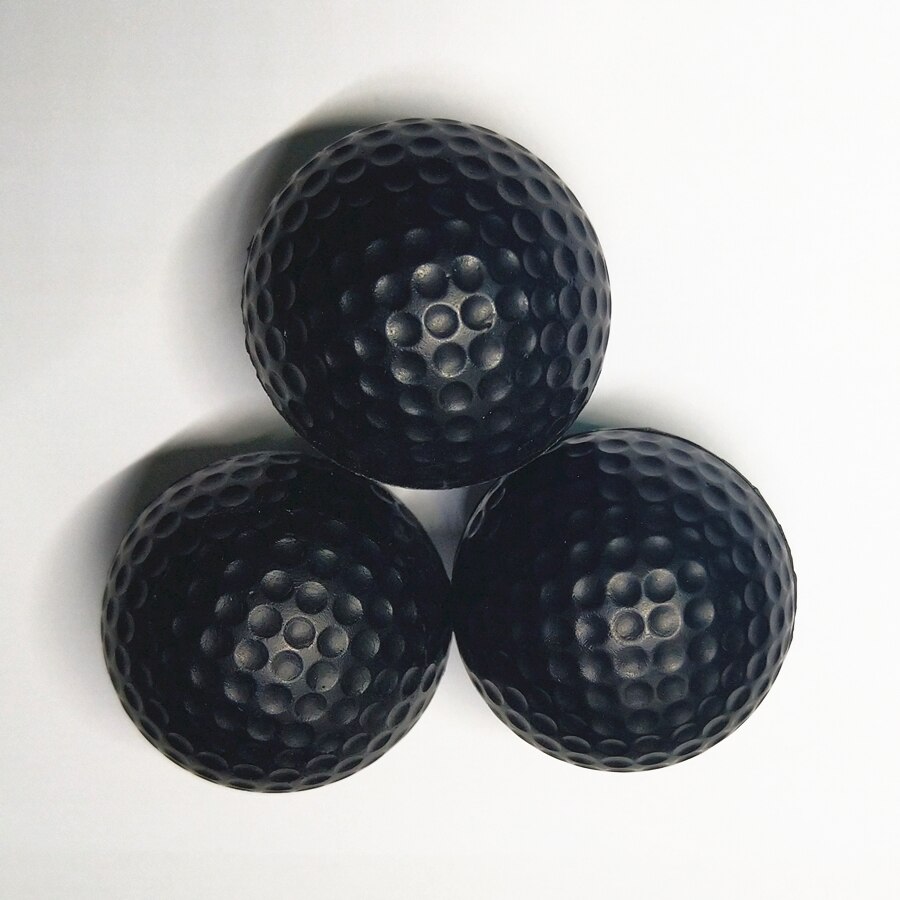 20 pcs/lot balles de Golf en mousse légère PU 6 couleurs balles de pratique de Golf pour la formation de Sport en plein air en intérieur balles de Golf en éponge élastique: Black
