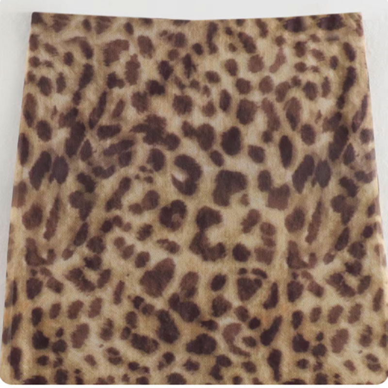 Vrouwen Luipaard Tule Midi Rok 2024 Zomer Mode Hoge Taille Elastische Tailleband Lange Rokken Streetwear