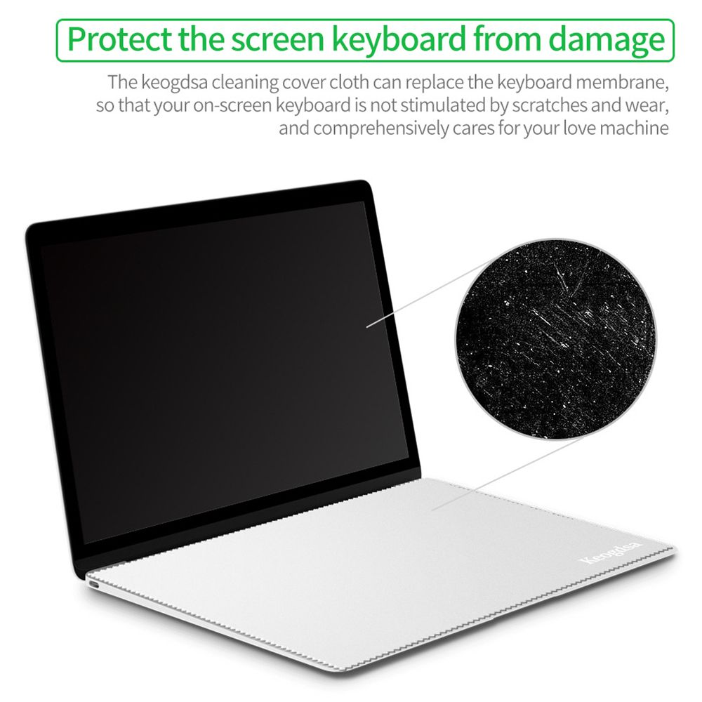 Microfiber Dustproof Protective Film Notebook Palm Keyboard Blanket Cover Laptop Screen Cleaning Cloth MacBook Pro 13/15/16 Inch