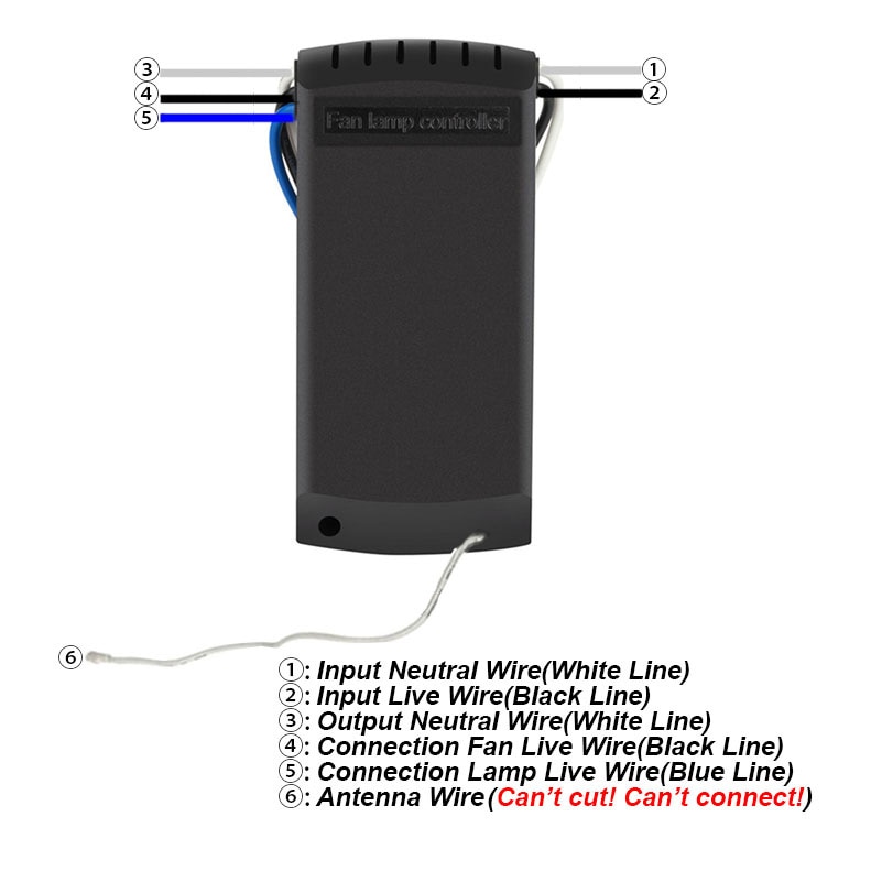 Universal Ceiling Fan Lamp Remote Control Kit 110-240v Timing Wireless Control Switch Adjusted Wind Speed Transmitter Receiver