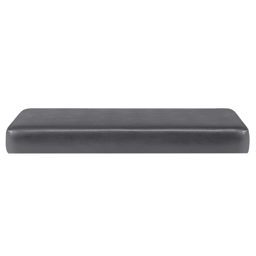 Vandtæt pu læder stretch spandex slipcover protector cover erstatning til sofapude anti-slip: Grå 2- pers