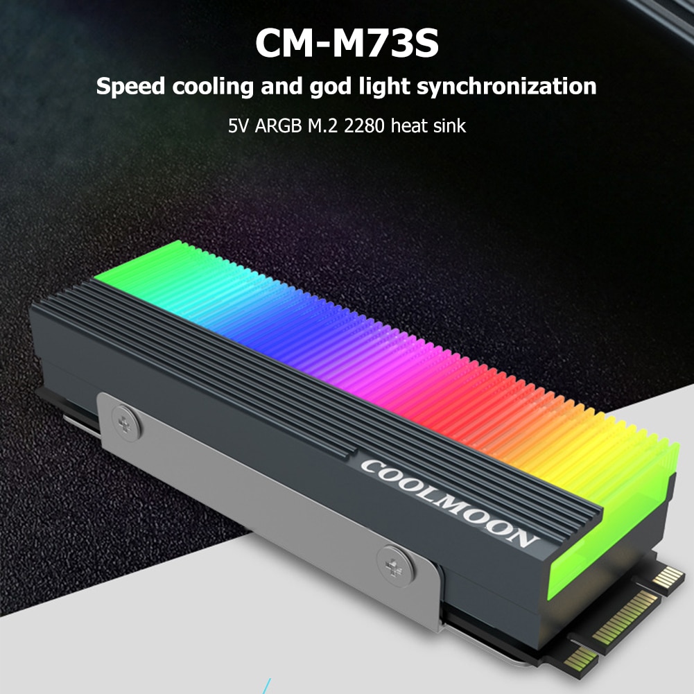 M.2 SSD Kühlkörper Kühler 2280 ARGB fest Zustand D... Grandado