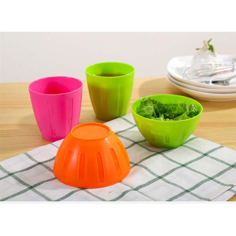 6 Pcs Plastic Bowls Reusable Portable Colorful Facial Mask Bowls Seasoning Bowls Salad Bowls for Household Home Kitchen Use