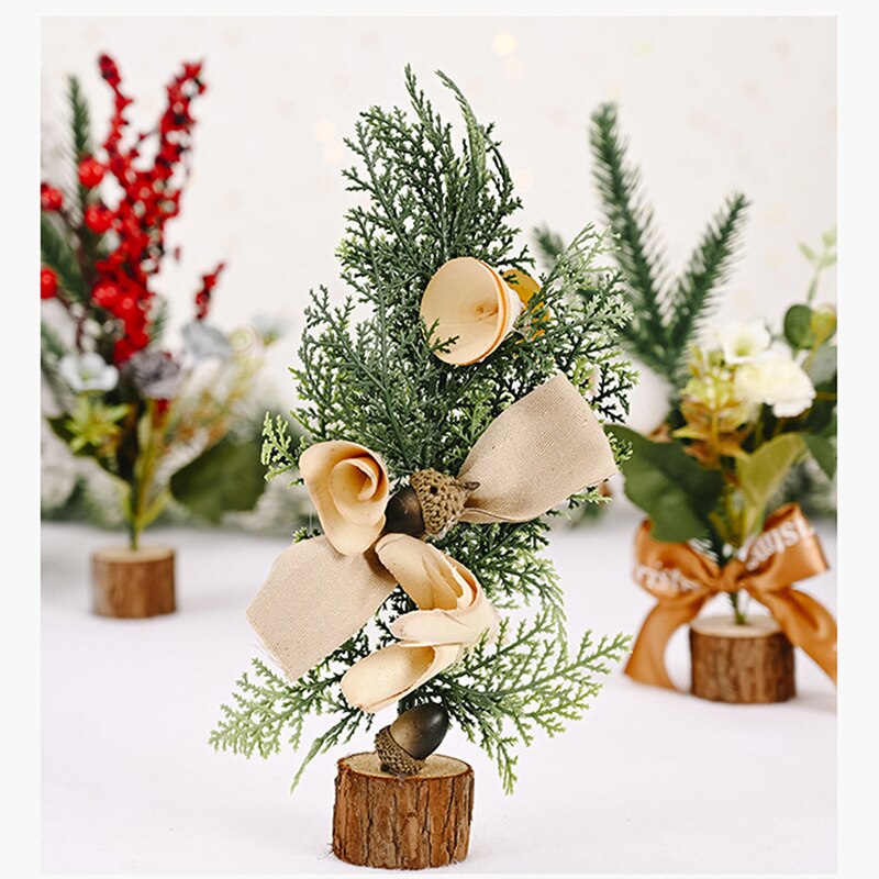 Mini Kerstboom Grenen Bloem Art Diy Kerst Decoraties Voor Huis Xmas Ornament Kerst Jaar Decoraties