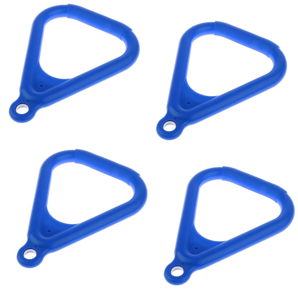 Outdoor Trapeze Gym Rings Plastic Coated Ring Swing Set Replacements Blue