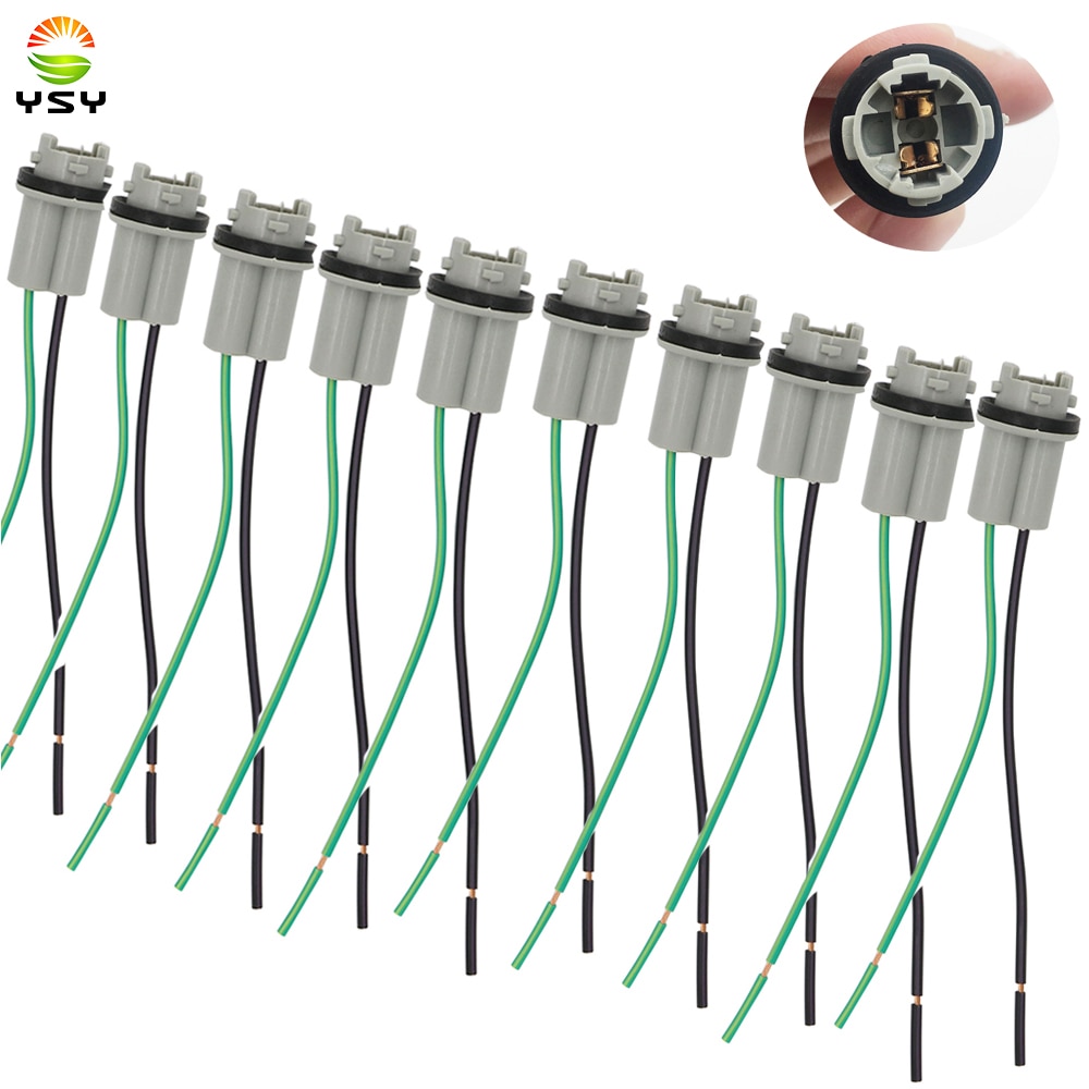 Bil  t10 led lampkontakt  w5w 168 194 bil lampkabel auto glödlampa tråd ljus  t15 led lampor sockel adapter lamphållare bas sockel