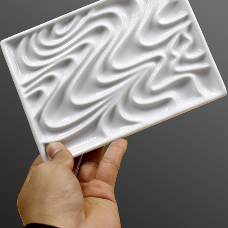 Paleta de acuarelas de artista de cerámica, paleta de cerámica Gouache en forma de rosa, hueso, China, suministros de pintura en forma de flor
