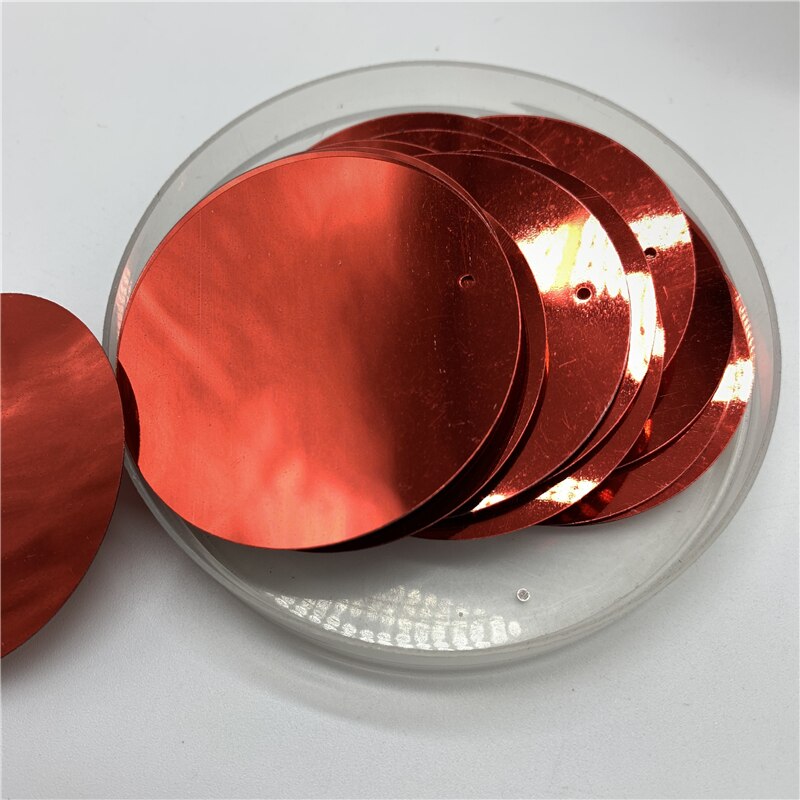 50 stuks 50mm PVC Platte Ronde losse Pailletten met 1 kant gat Pailetten naaien Wedding Craft Accessoires DIY Hanger sequinTrim: 12
