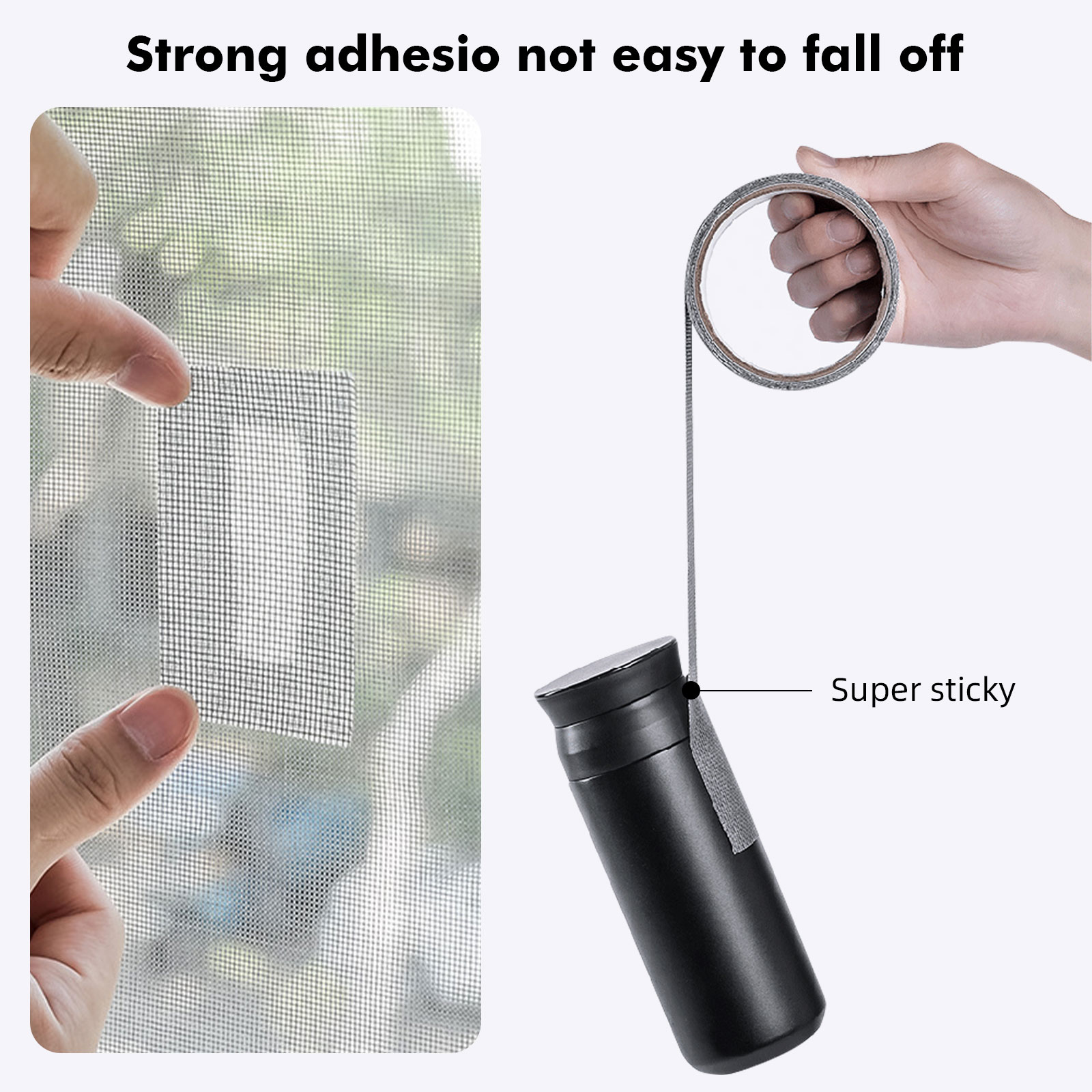 5x200cm Screen Repair Tape Self-Adhesive Fiberglass Window Door Screen Mesh Repair Patch for Holes Tears Repairing