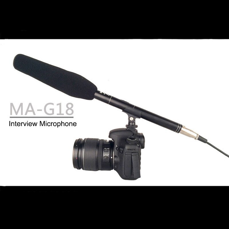 BUB G18 Interview Microphone Filming DV Recording Electret Condenser Microphone 7m Wired Metal Microphones