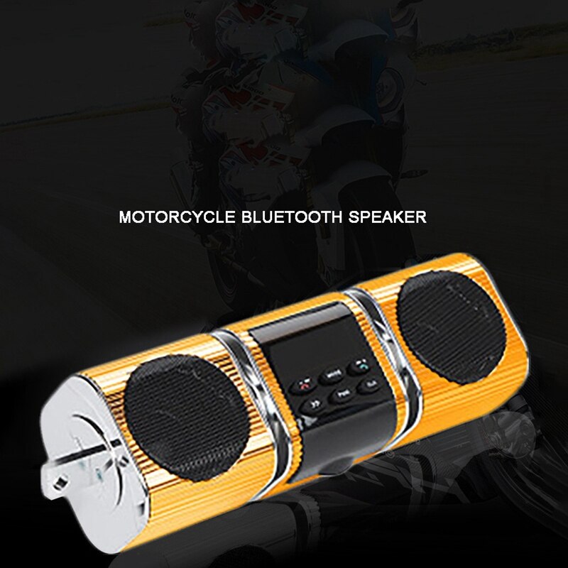 Altoparlanti stereo per moto Bluetooth impermeabili sistema Audio USB AUX SD Radio FM lettore MP3