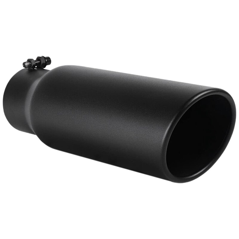 3 zoll Schwarz Auspuff Spitze, 3 Zoll Innen Durchmesser Auspuff Endrohr Tipp für Lkw, 3x4x12 Zoll Bolzen/Klemme auf