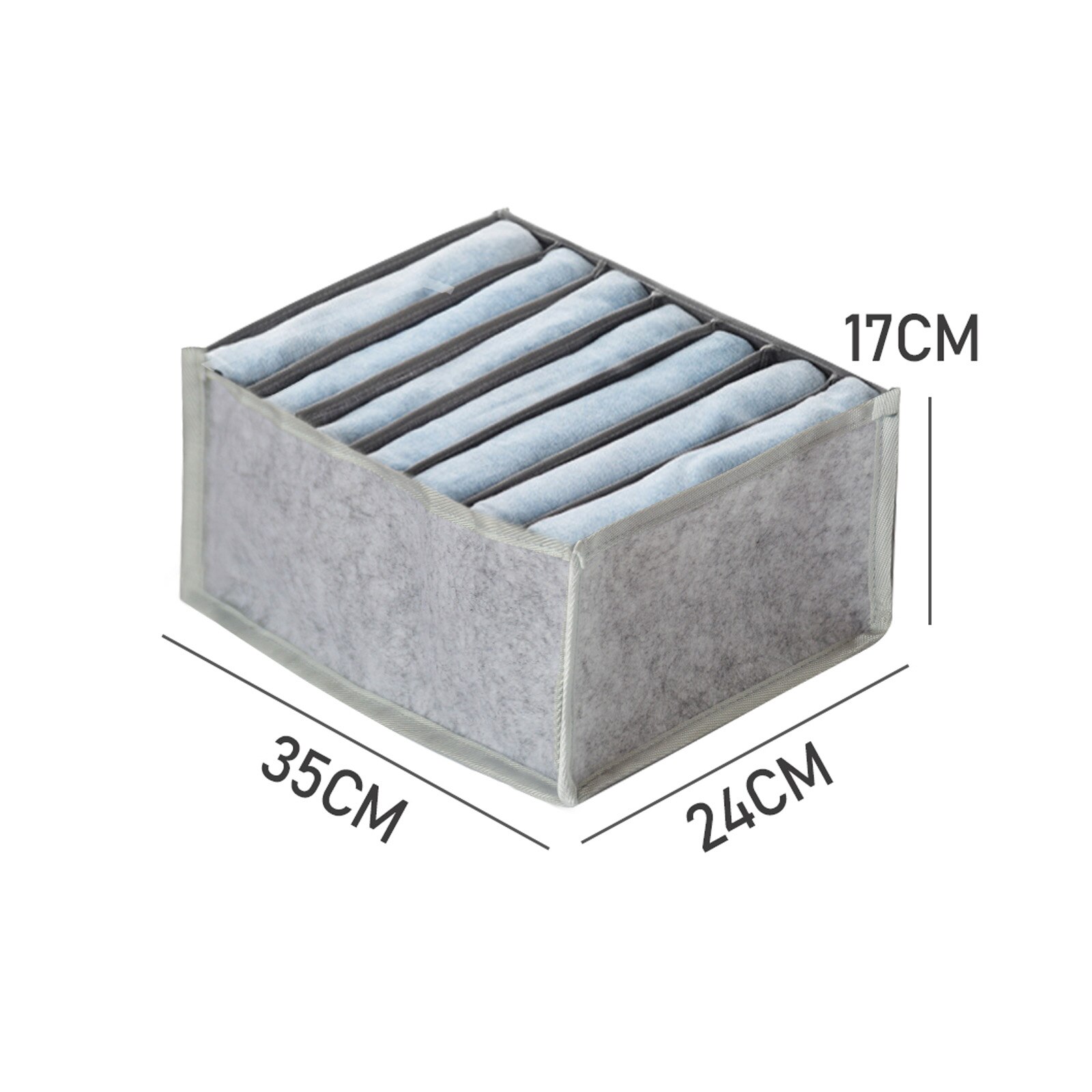 Clothes Organizer Jeans Storage Box Organizer Box Wardrobe Clothes Storage Box with Compartments Socks Underwears Bras Storages: 2