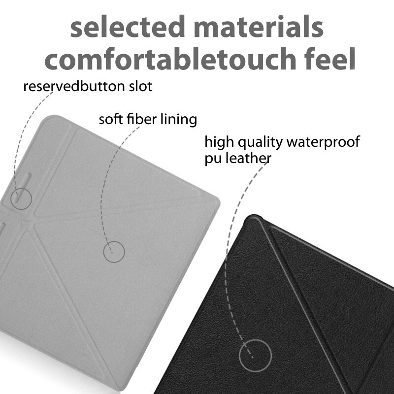 Case Voor Alle 7 "Kobo Libra H2O Ebooks Pu Lederen Multi-Angle Stand Cover Voor tolino Vision 5 Auto Sleep/Wake + Stylus