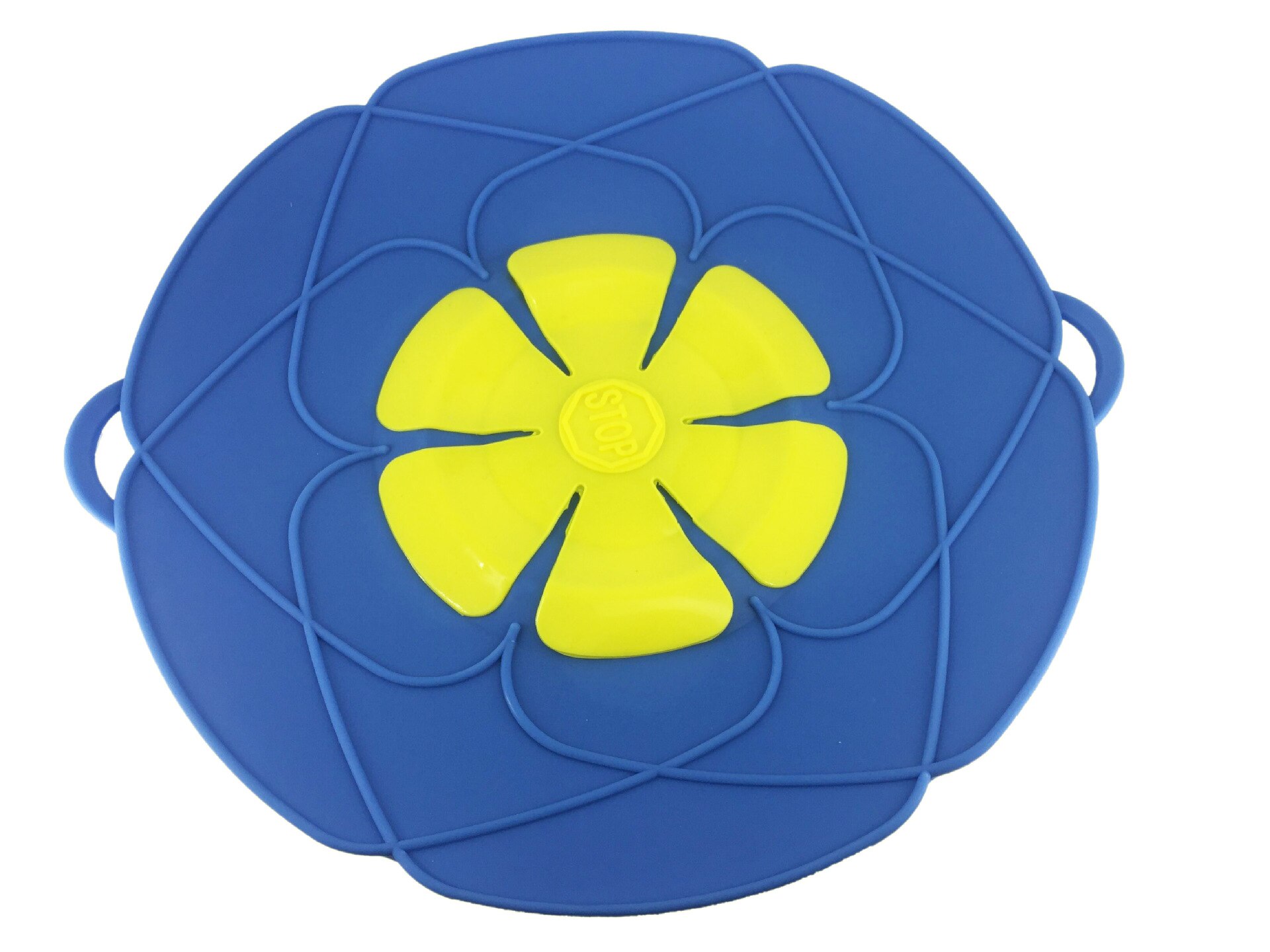 Siliconen deksel morsstop deksel voor pot pan kookgereedschap bloem kookgerei siliconen deksel stop deksel pot deksel keukenaccessoires: Blauw