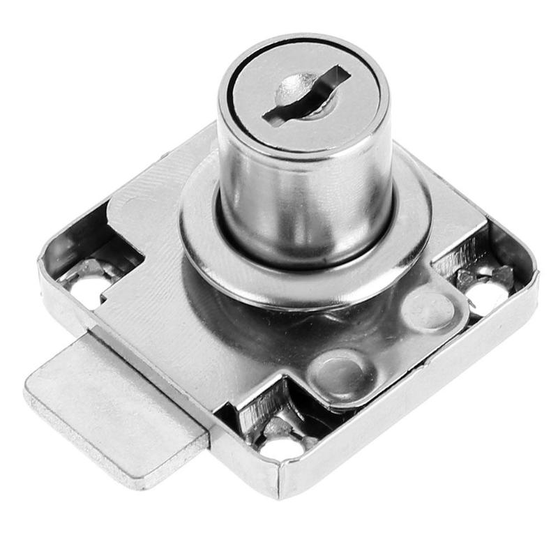 Cold Rolled Steel Drawer Lock Desk Wardrobe Furniture Cabinet Lock Core with 2 Keys Security Hardware