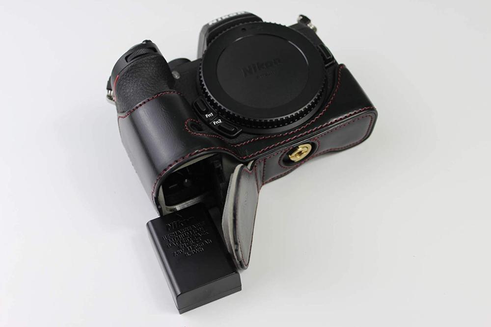 Pu Leder Kamera Tasche Hälfte Körper fallen Basis Für Nikon Z fc Zfc Z50 Z5 Z6 Z7 II Z6II Z7II p1000 P900 Digital Kameras
