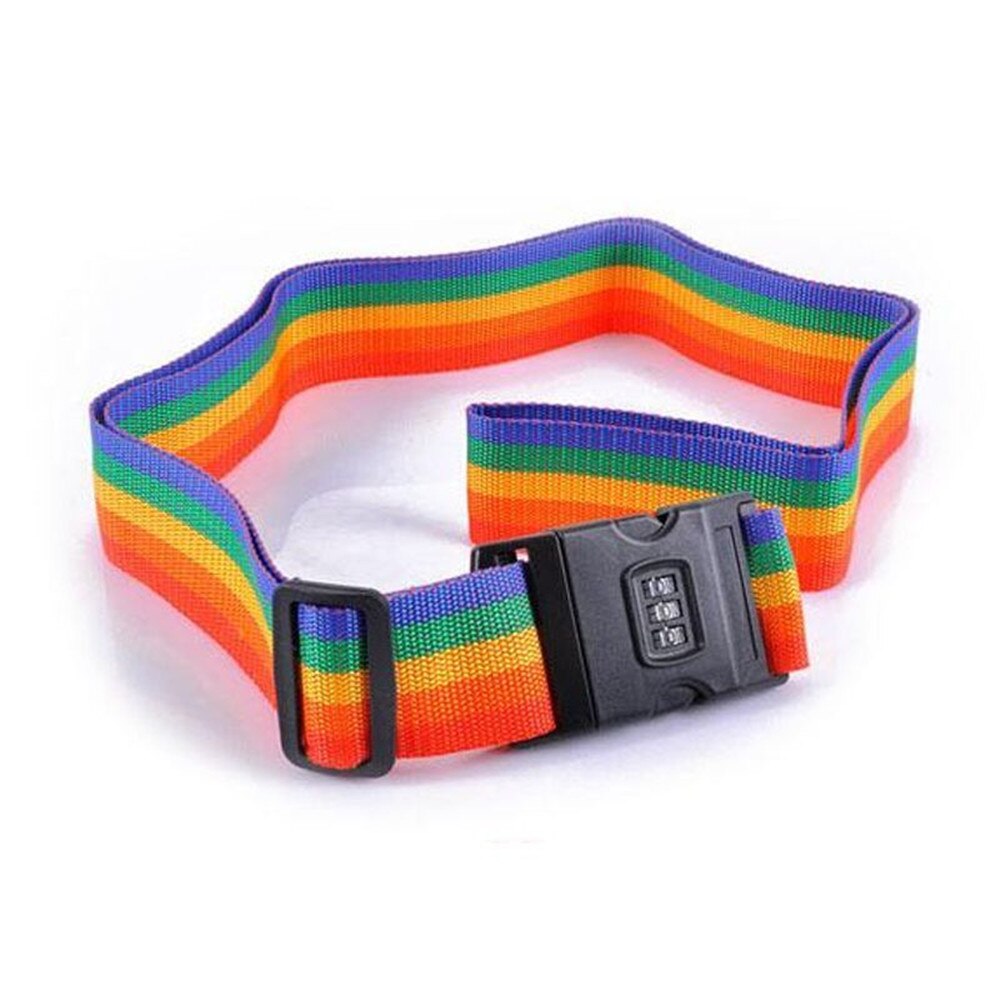 Reizen Lunggage Koffer Strap Bagage Rugzak Tas Rainbow Color Belt