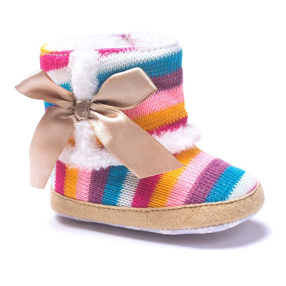 Baby stiefel Kleinkind freundlicher booties kleinkind mädchen Mädchen Regenbogen Weiche Sohle Schnee Stiefel Weiche Krippe Schuhe Kleinkind Stiefel G3