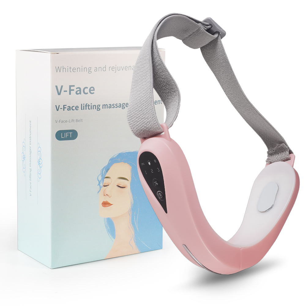 V Gesicht Hebe Gerät ems Gesichts Massagegerät Doppel Kinn Zu Reduzieren Gesicht ehemalige LED Licht Therapie Gesicht Abnehmen: Stil 02 Rosa